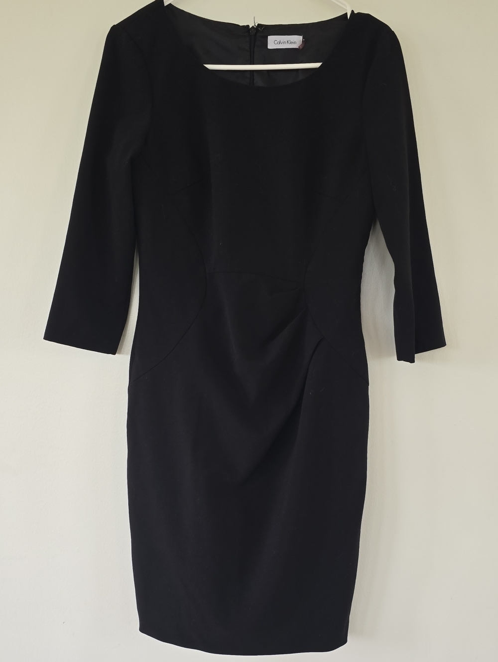 Calvin Klein Black Long-Sleeve Sheath Dress
